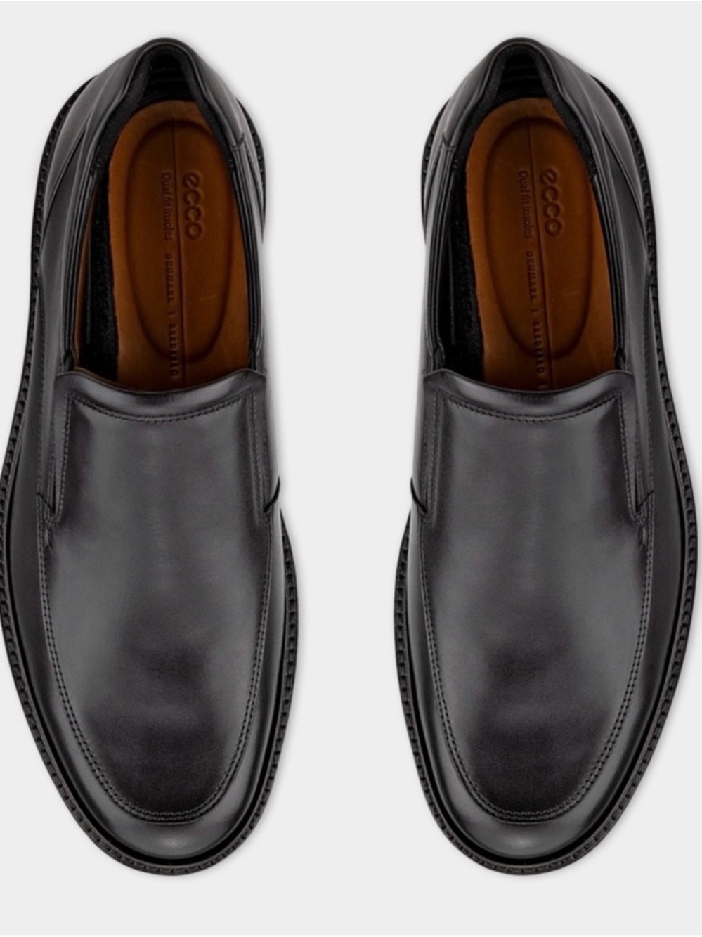 ECCO Metropole London slip‎ on Black Leather Men's comfort Shoes Sz 45 11-11 1/2
